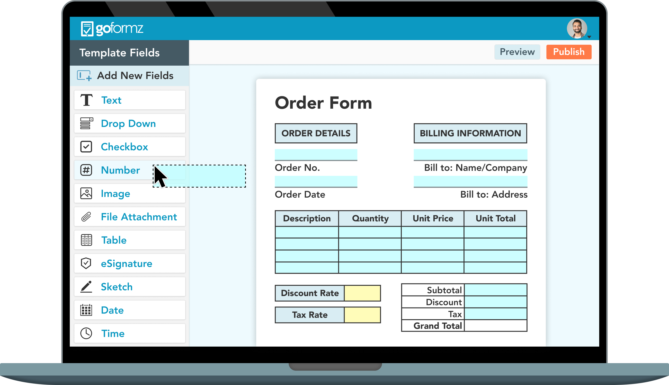 A graphic showing a screenshot of a GoFormz report with depiction of conditional logic