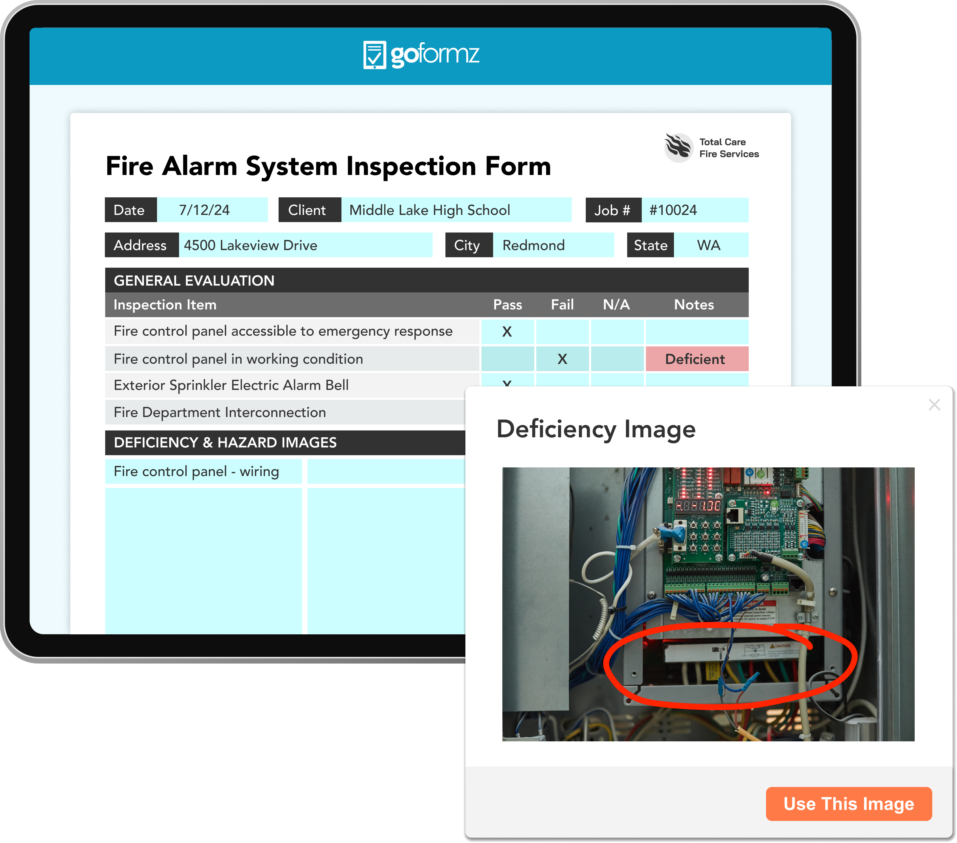 Add visual fields and logic to your digital fire safety forms