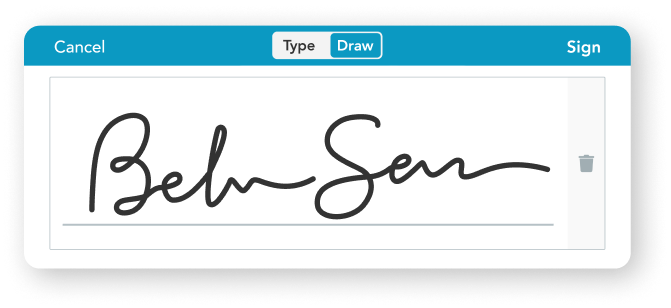 Electronic Signatures Feature